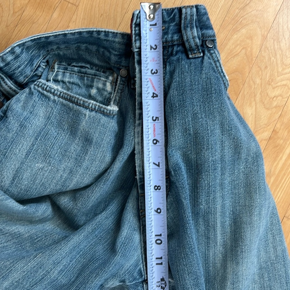 👖34x30 Relaxed Fit Blue Jeans with Faded Details by Ermenegildo Zegna - Picture 8 of 17